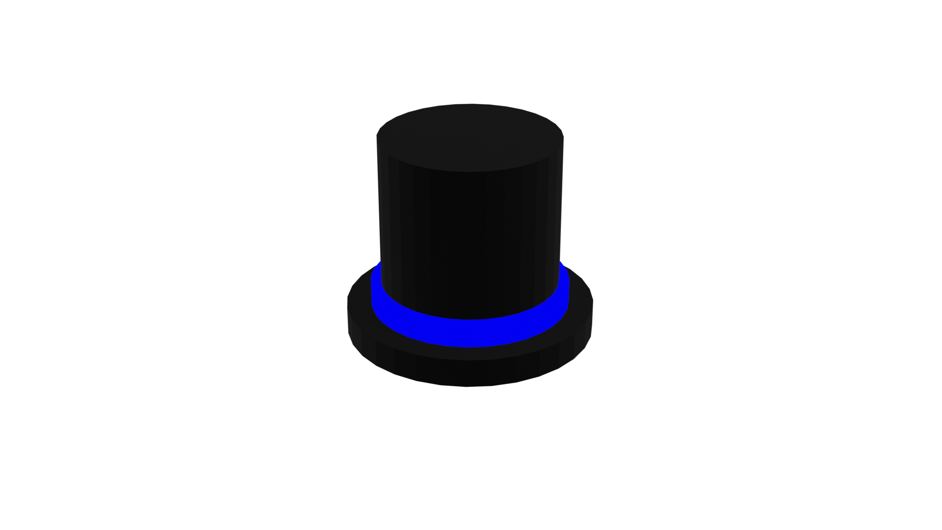 Blue Banded Top Hat